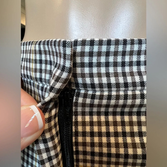 Theory Womens Ivory Multi Dale Portland Plaid Ankle Cropped Straight Pants - Picture 15 of 15